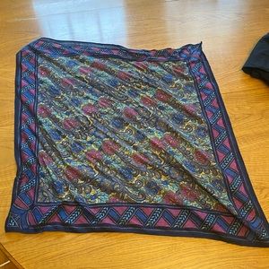 Beautiful winter colored 29 inch square scarf - wool poly mix
